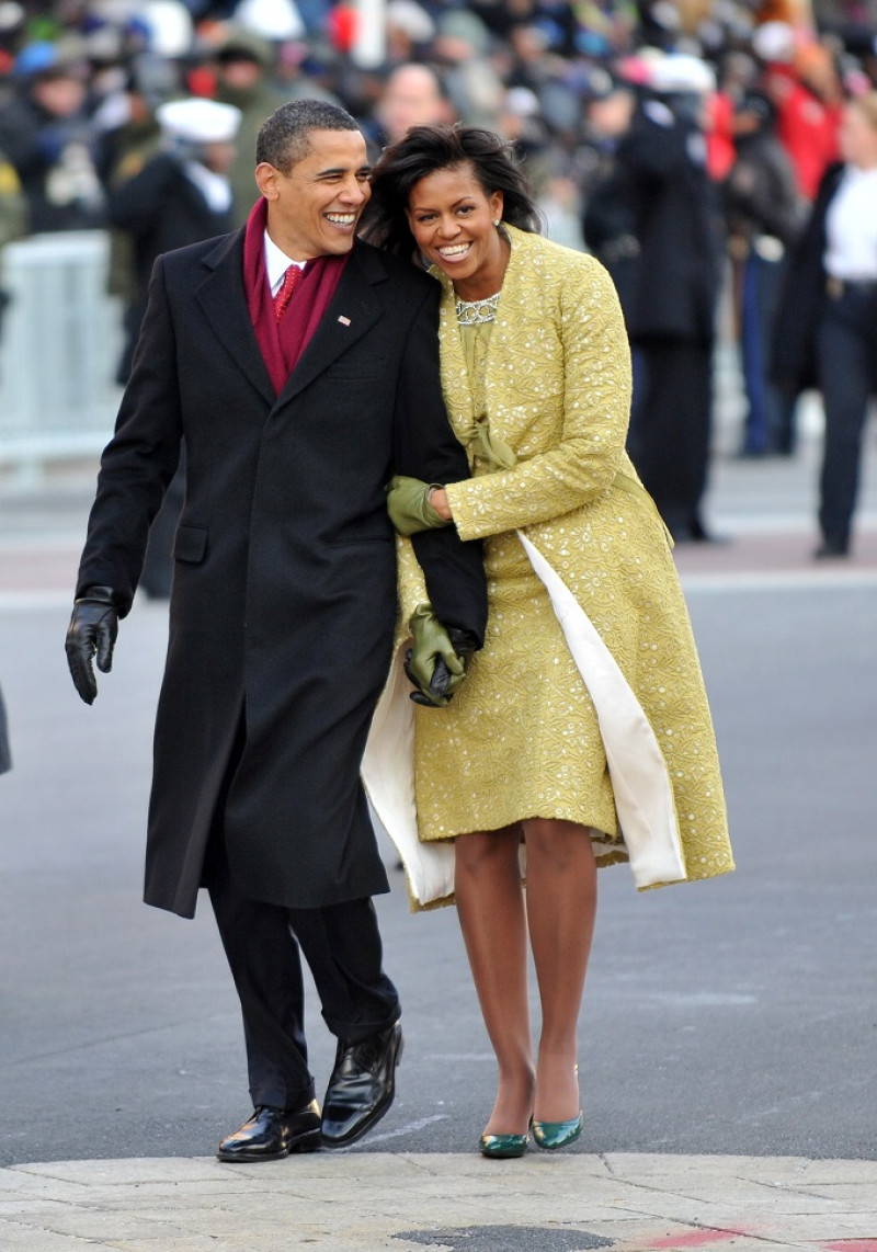 Michelle Obama lució una creación de la diseñadora Isabel Toledo para la primera ceremonia de investidura de su marido, Barack Obama.