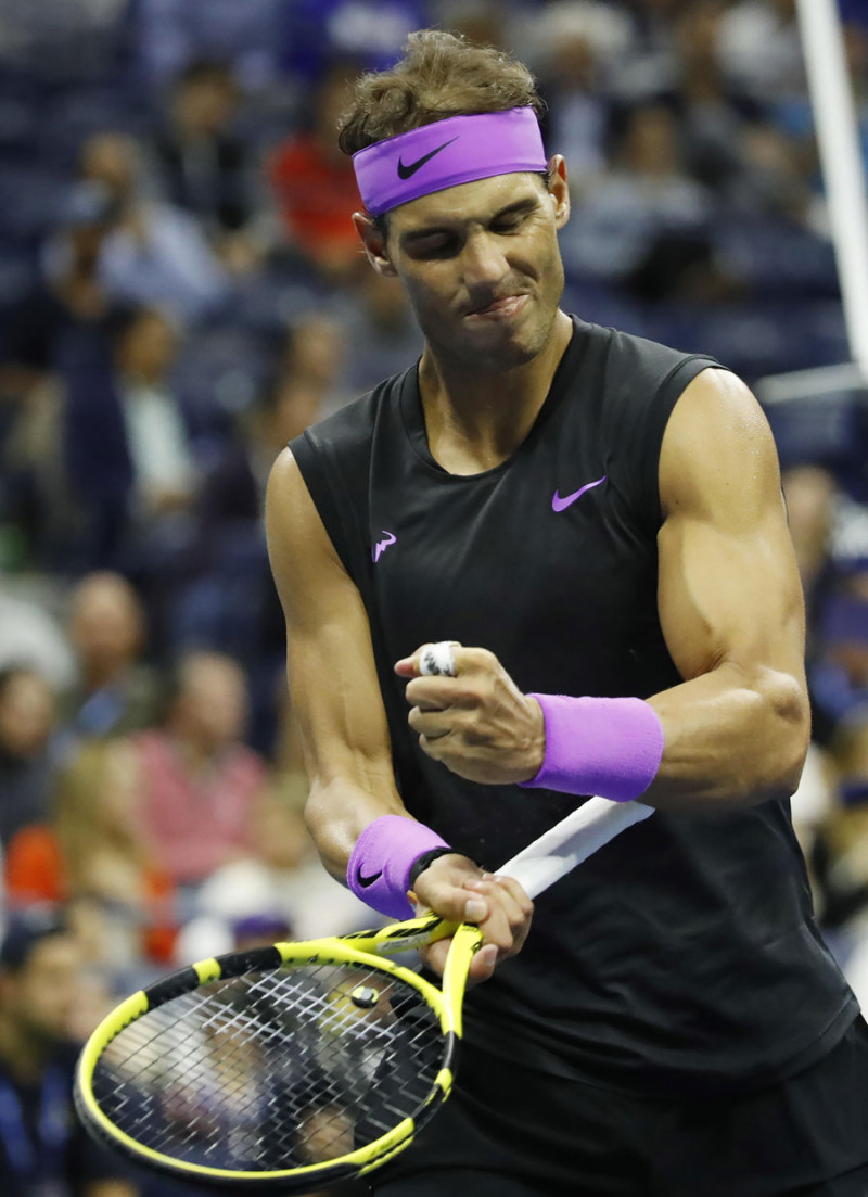 Rafael Nadal celebra luego de su victoria. /AP