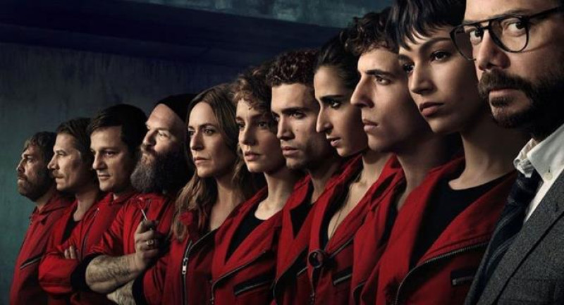 “La Casa de Papel” Un éxito de la plataforma streaming de Netflix.