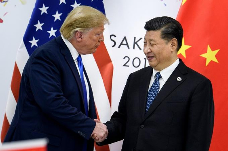 Donald Trump y Xi Jiping, presidentes de Estados Unidos y China. / Listín