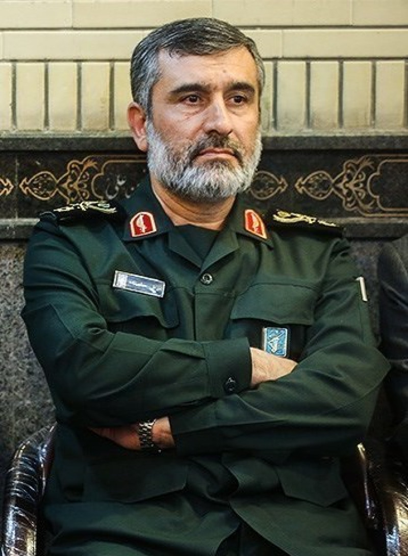 El comandante de la Fuerza Aeroespacial de la Guardia Revolucionaria iraní, Amir Alí Hayizadeh.