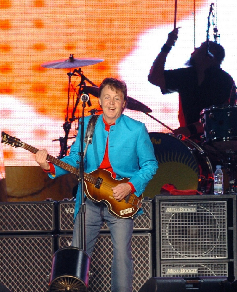 El ex Beatle Paul McCartney durante su actuación en Madrid. El artista creó "Hey Jud" por el hijo de Lennon.