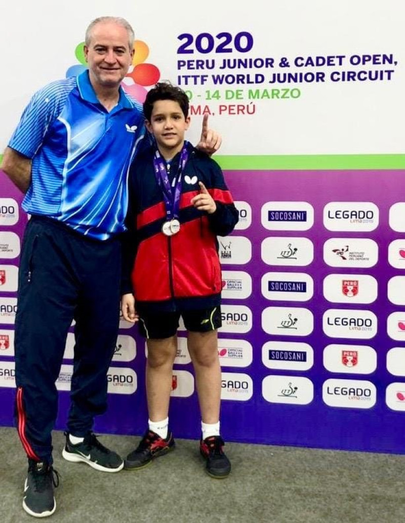 Francisco Boyero, en foto de archivo, junto al destacado atleta infantil Rafa Cabrera.