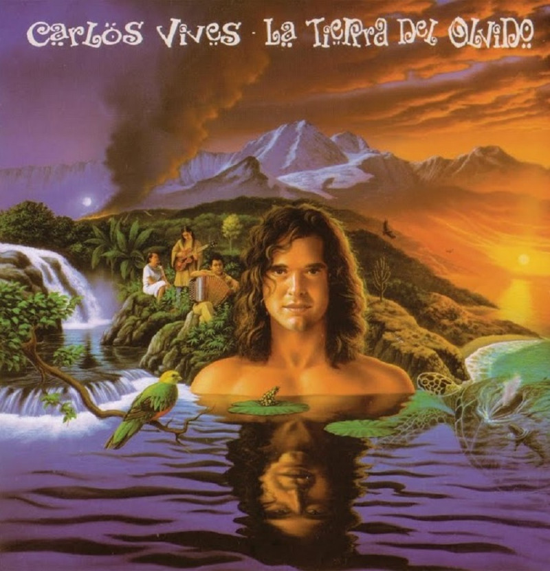 Portada del álbum "La tierra del olvido", que cumple 25 años de su lanzamiento musical, protagonizado por Carlos Vives.