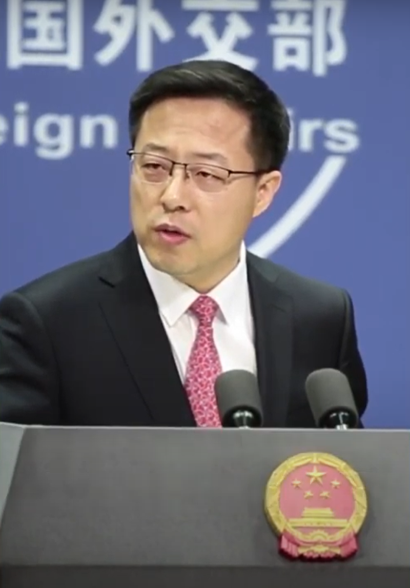 ministerio de Relaciones Exteriores chino, Zhao Lijian. Foto de Wikipedía.