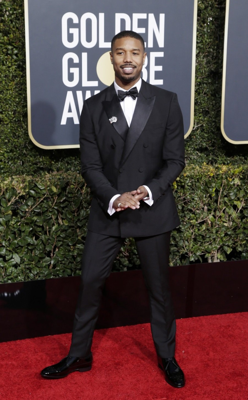 Michael B. Jordan llega a la 76 edición de los Golden Globe Awards en Beverly Hills, California, USA. EFE/EPA/MIKE NELSON