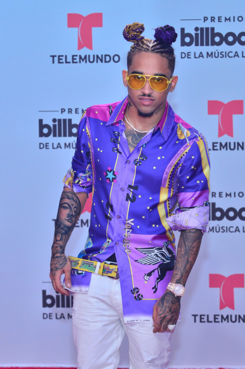 Bryant Myers en la alfombra de Premios Billboard Latino 2017. Foto: EFE/Archivo
