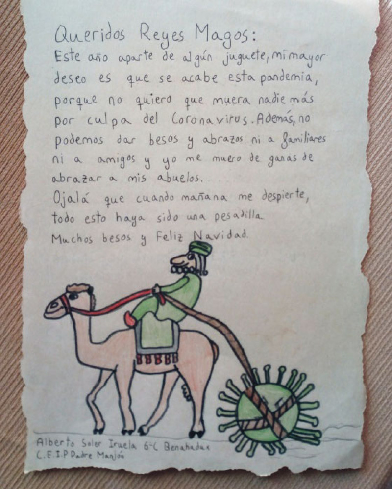 Carta a los Reyes Magos de Amalia, fechada en diciembre de 1899.. Museo de la Cultura Popular.