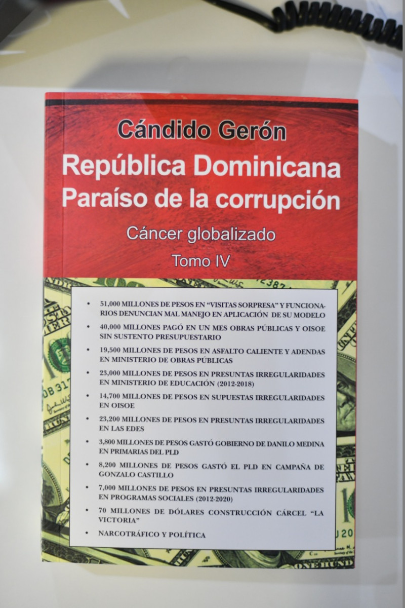 Libro de Cándido Gerón, '' República Dominicana el paraíso de la corrupción''.