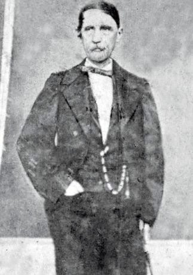 Juan Pablo Duarte en una foto tomada en Venezuela en 1873. AGN