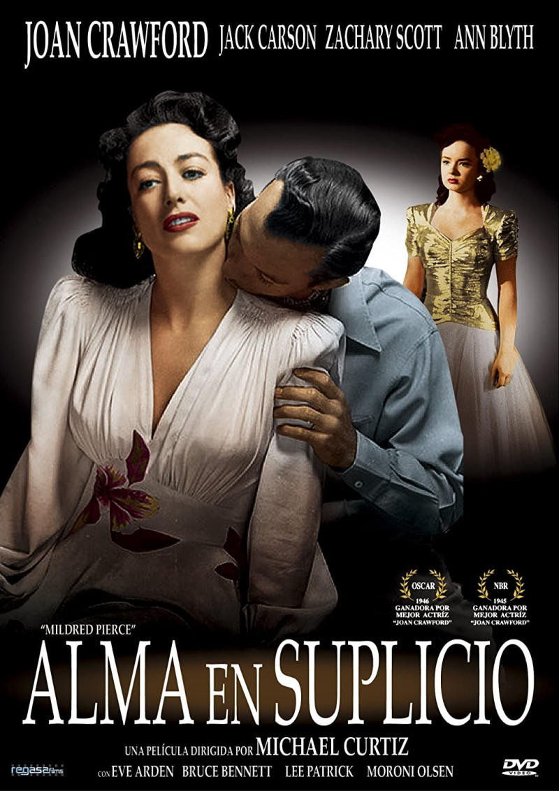 "Alma en suplicio" es protagonizada por Joan Crawford, quien fue merecedora al Oscar como Mejor Actriz por esta actuación.