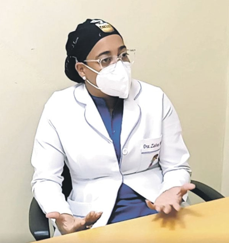 Doctora Zaira Hilario, lista para el trabajo siempre.