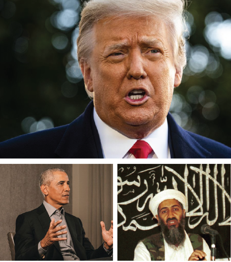 1) Donald Trump. 2) Barack Obama. 3) Osama Bin Laden.