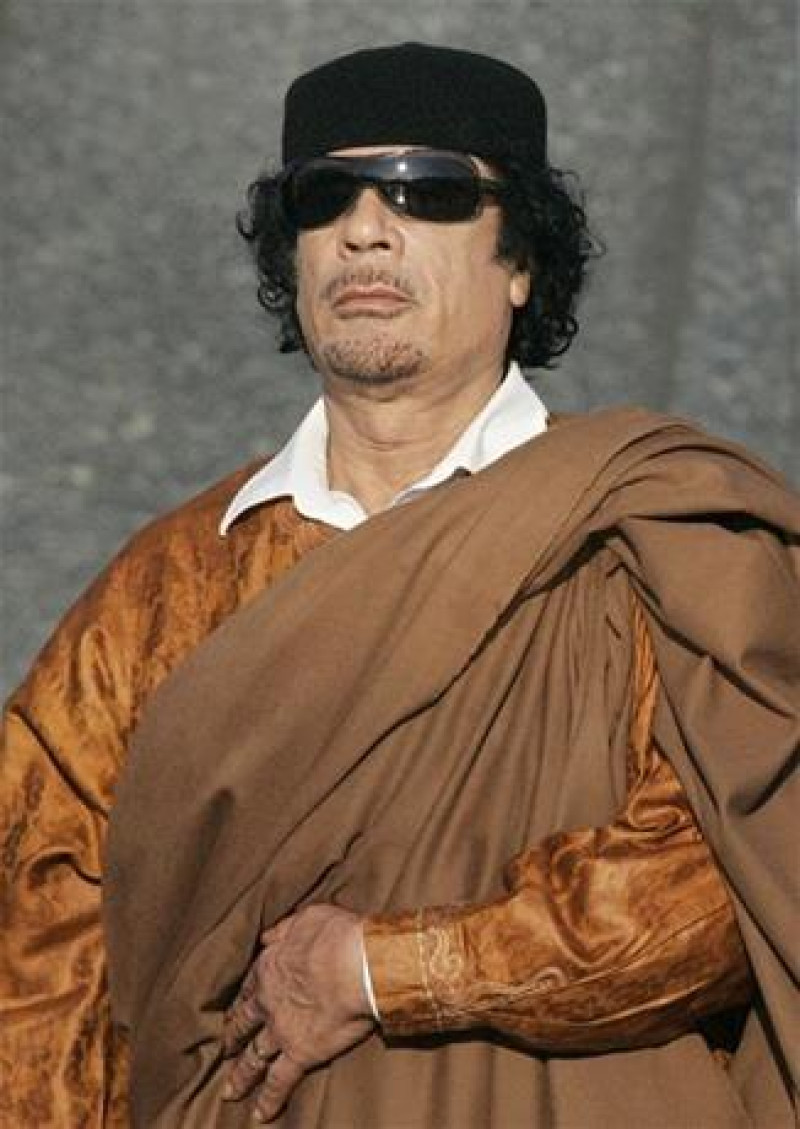 Foto de archivo de Gadafi. Fuente: Listín Diario.