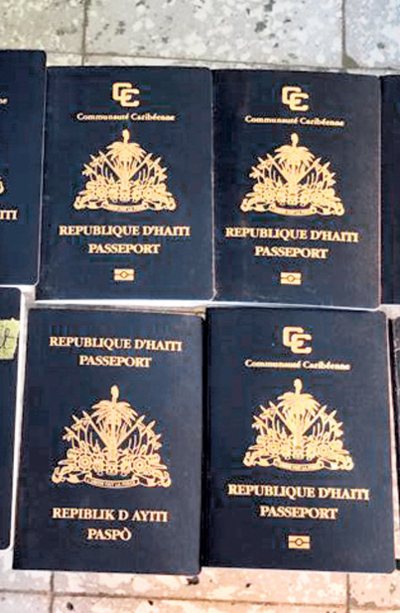 Pasaportes haitianos.