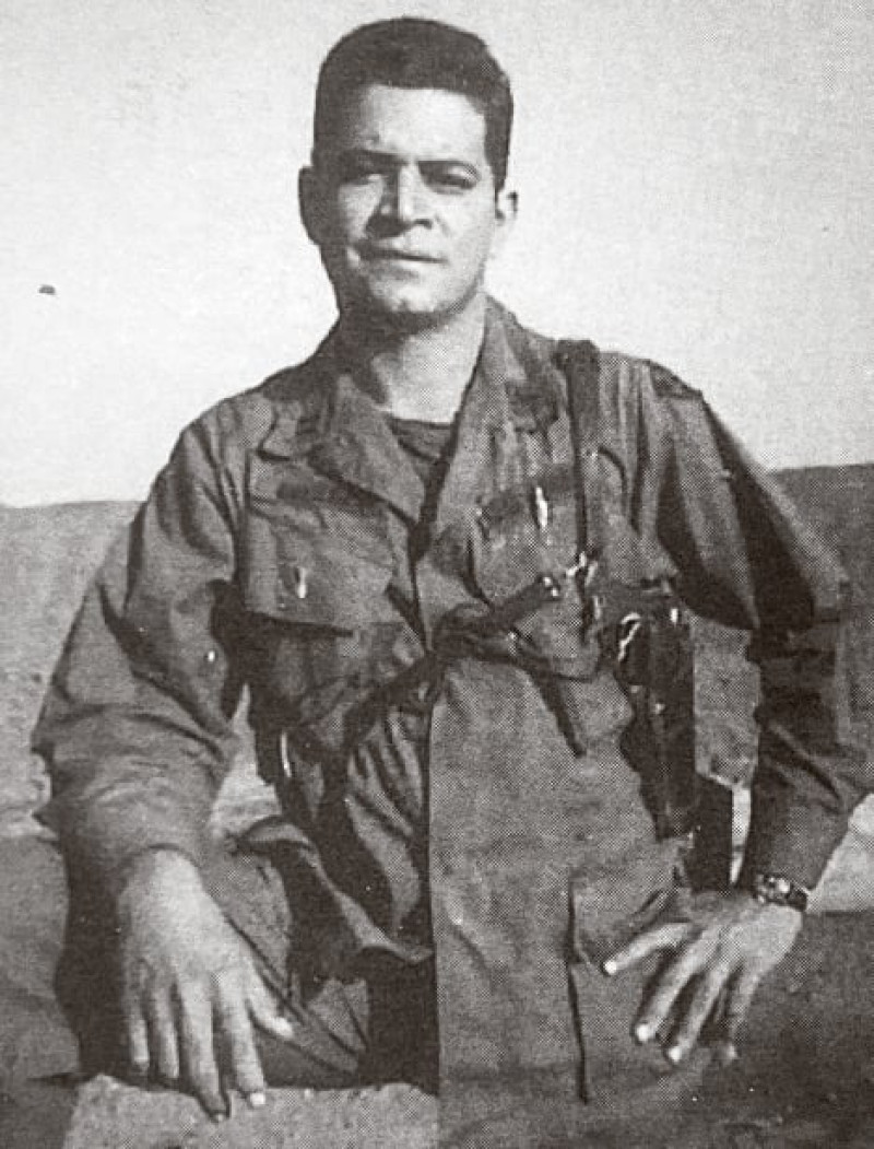 Luis Aquiles-Tilo- Guerrero, durante la guerra en Vietnam.