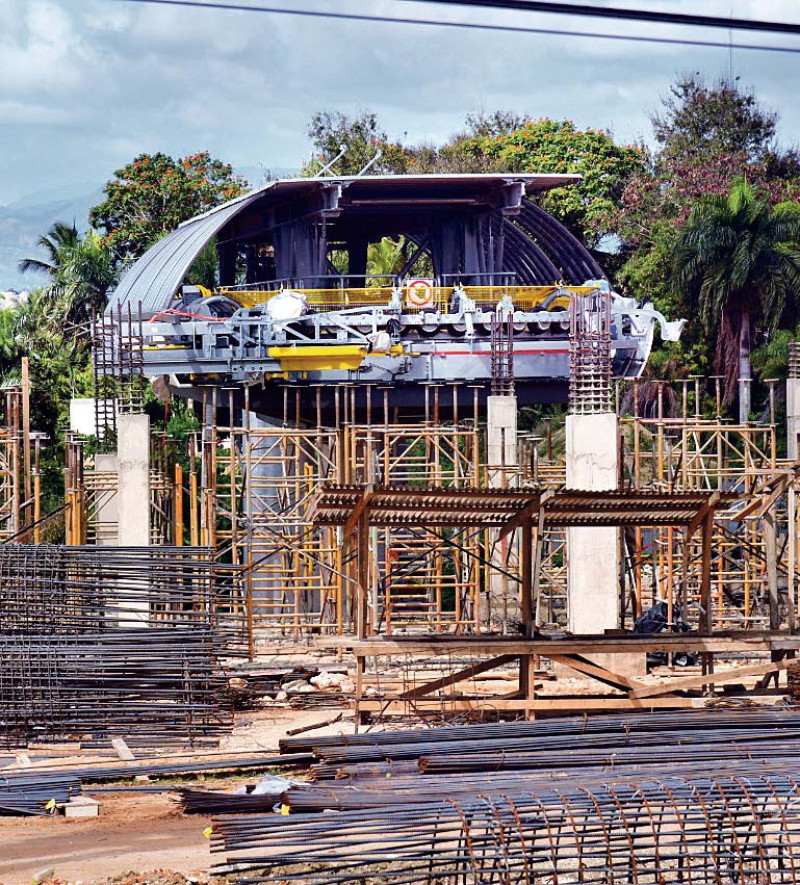 Los trabajos de construcción de la línea 2 C del Metro avanzan rápidamente JORGE CRUZ/LISTÍN DIARIO