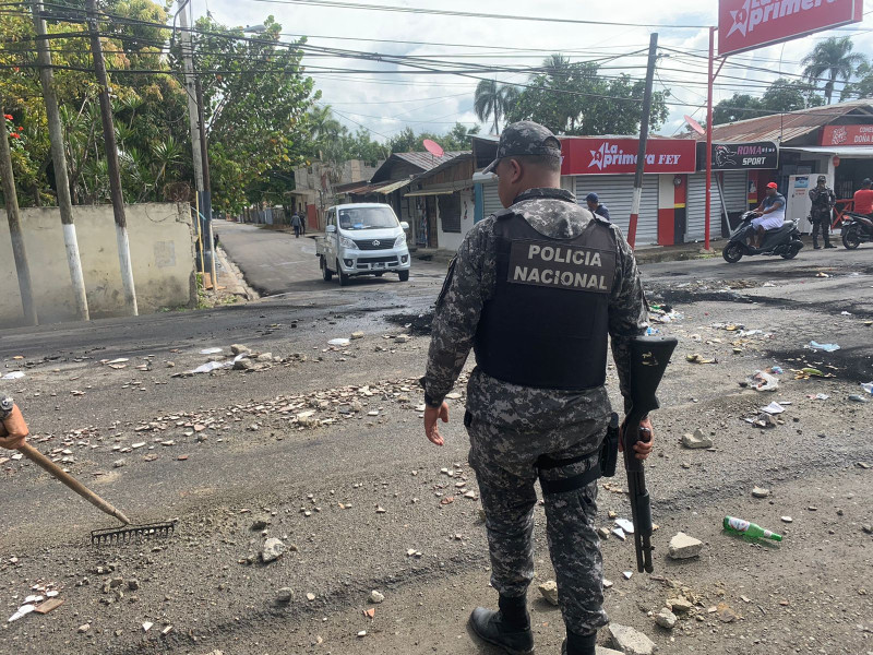 Imágenes de las protestas el Cibao. Fotos: Onelio Domínguez.