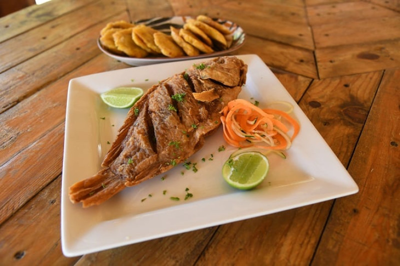 Pescado frito.