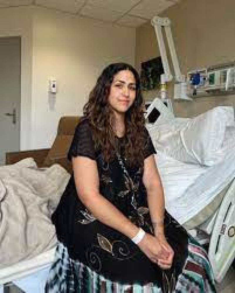 Karla Fatule en el hospital, foto de su cuentra de Instagram