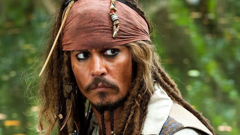 Johnny Depp interprentado el papel de Jack Sparrow, fuente externa