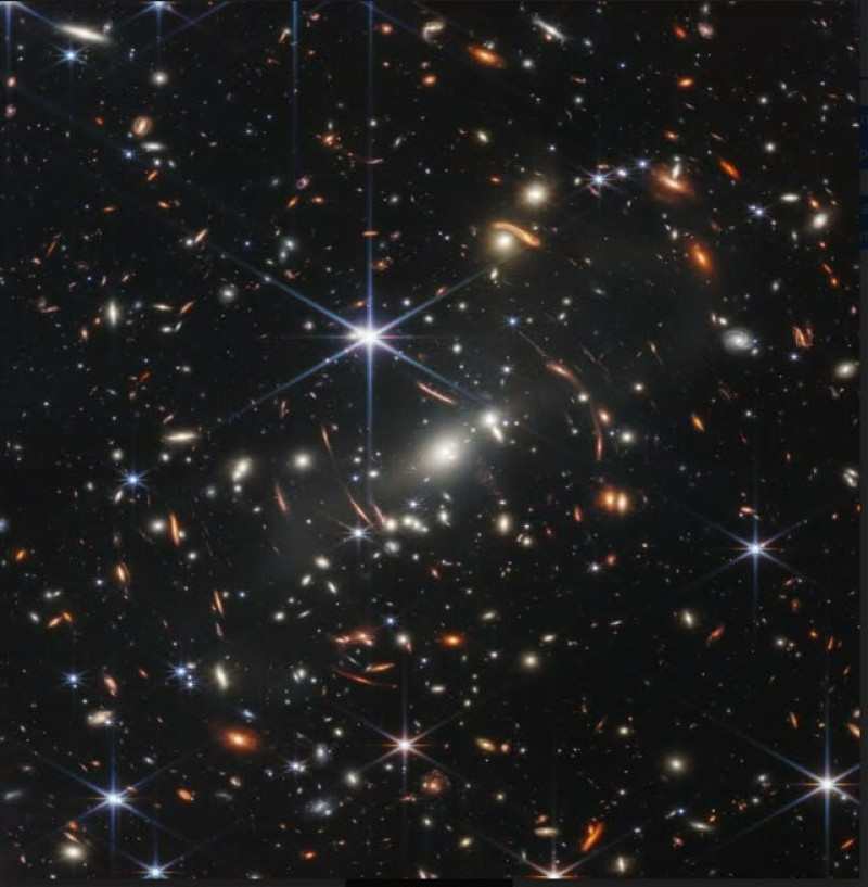 Primera imagen del espacio profundo del telescopio espacial James Webb.

Foto: NASA