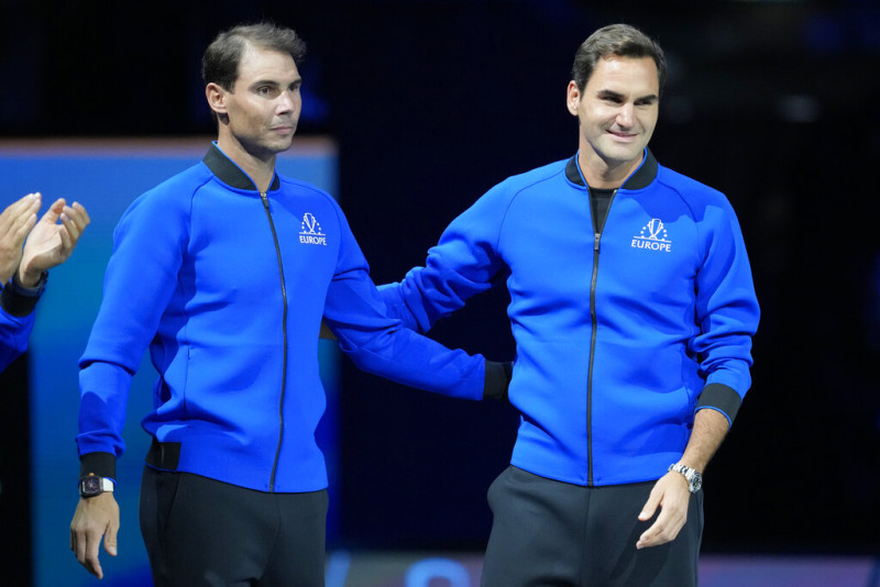 Federer y Nadal. AP