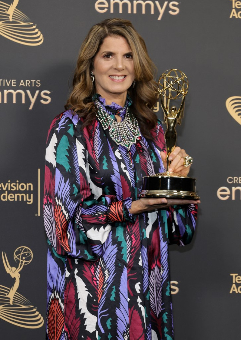 En esta foto de archivo tomada el 4 de septiembre de 2022 en Los Ángeles, Nora Felder, en los Emmys 2022 en el Teatro Microsoft. Foto: Amy Sussman/AFP.