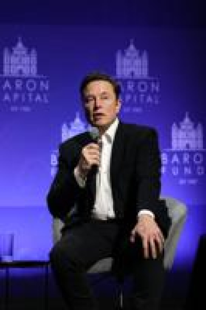 El director general de Tesla Elon Musk habla en la conferencia anual de Baron Investment en Nueva York el 4 de noviembre del 2022. (Baron Capital via AP)