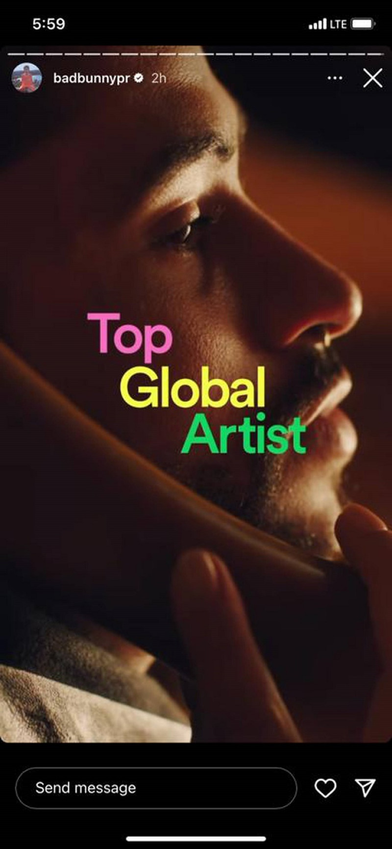 Hitou! Bad Bunny estreia Where She Goes no topo do Spotify Global