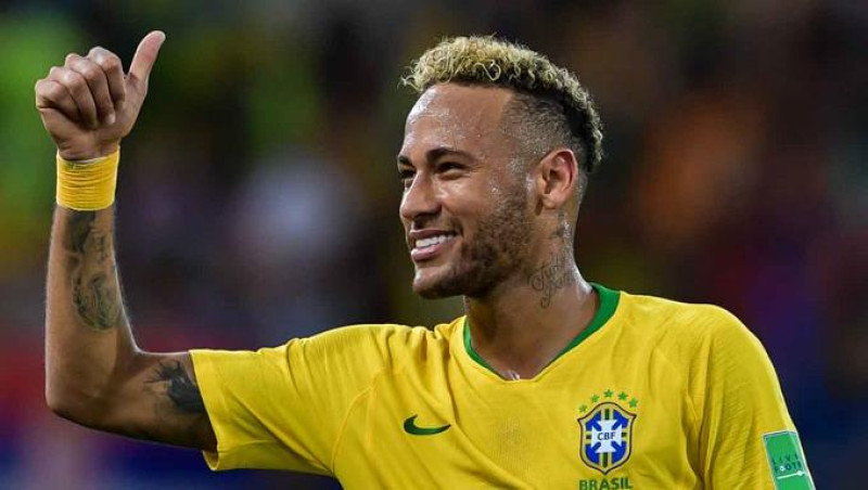 Neymar, principal delantero de Brasil.