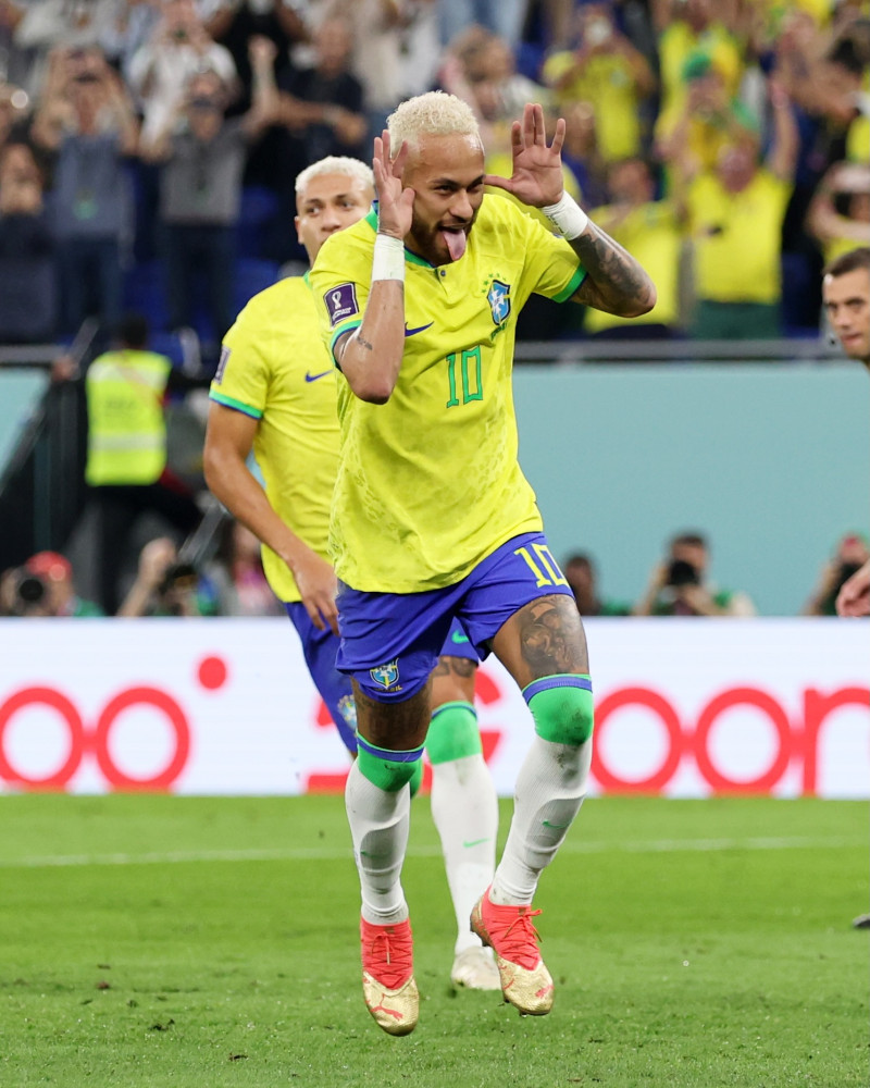 Neymar Jr. anotó uno de los goles para Brasil en el triunfo sobre Corea del Sur.