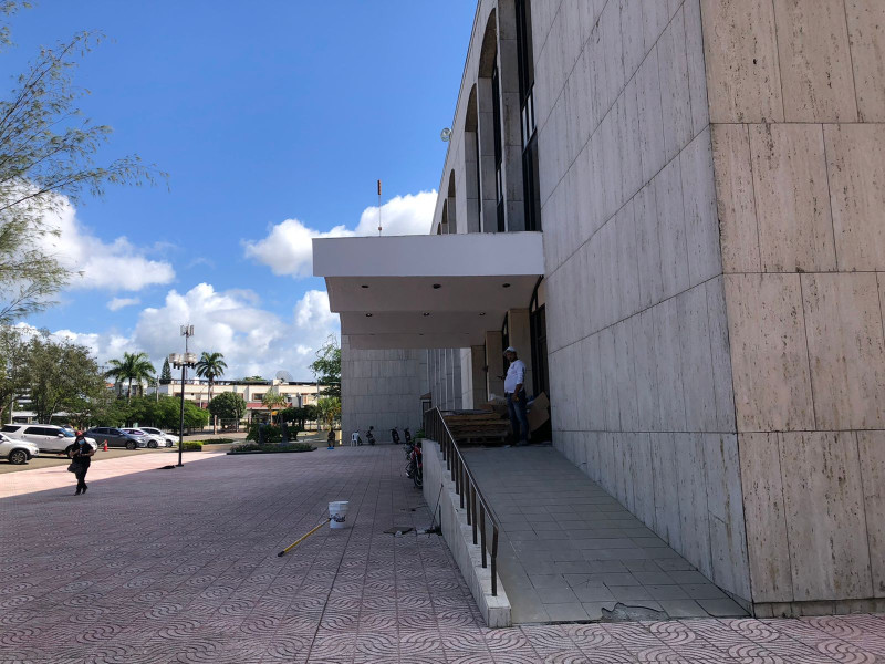 Fachada del Gran Teatro del Cibao.
