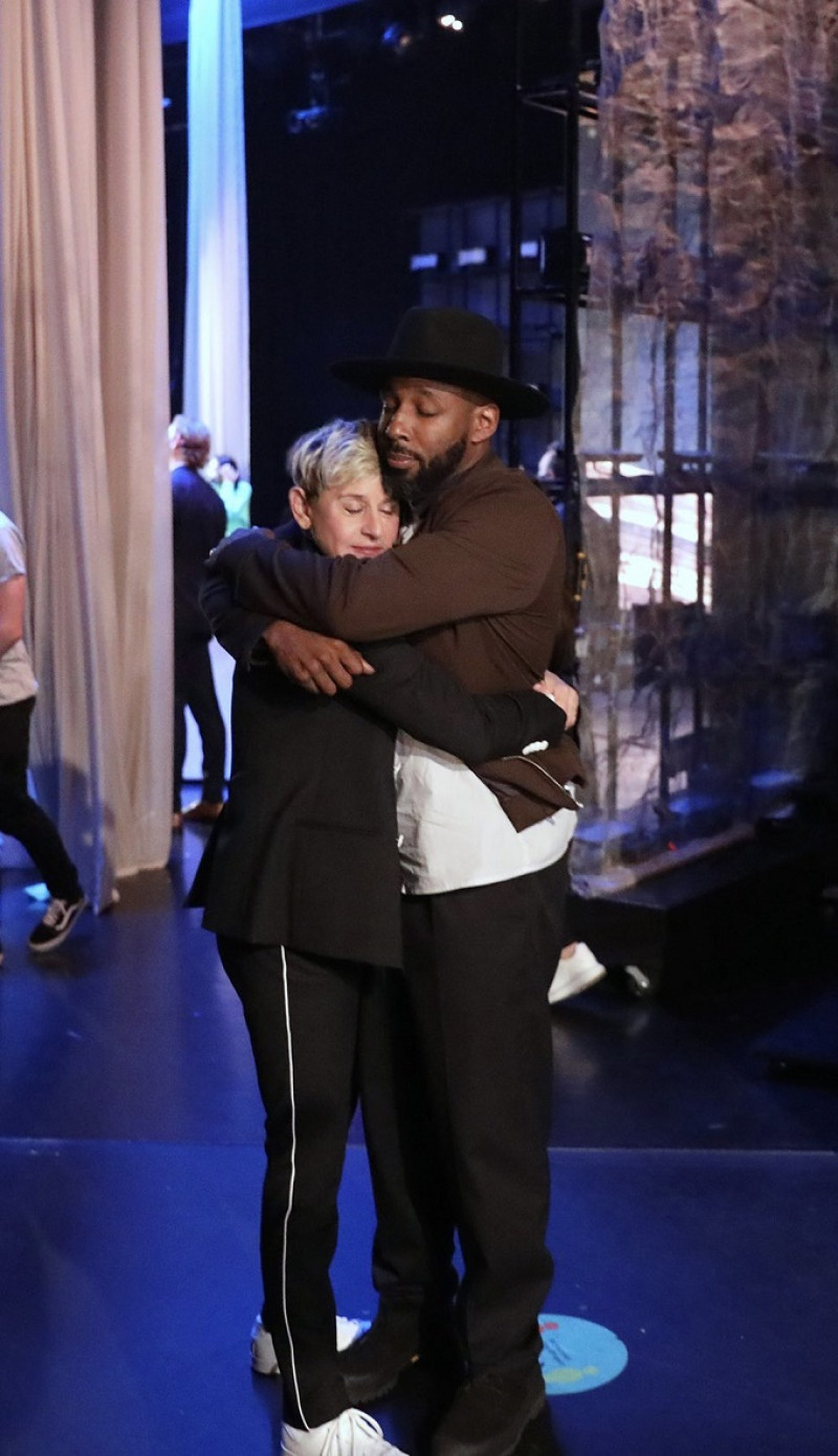 Ellen DeGeneres y Stephen "tWitch" Boss. Fuente: Twitter Ellen