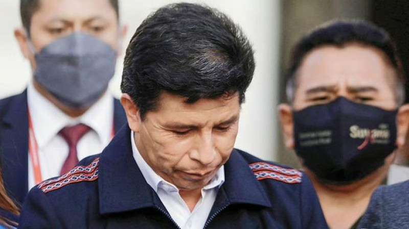 El presidente peruano Pedro Castillo continúa encarcelado en Lima y ahora será acusado. AFP/