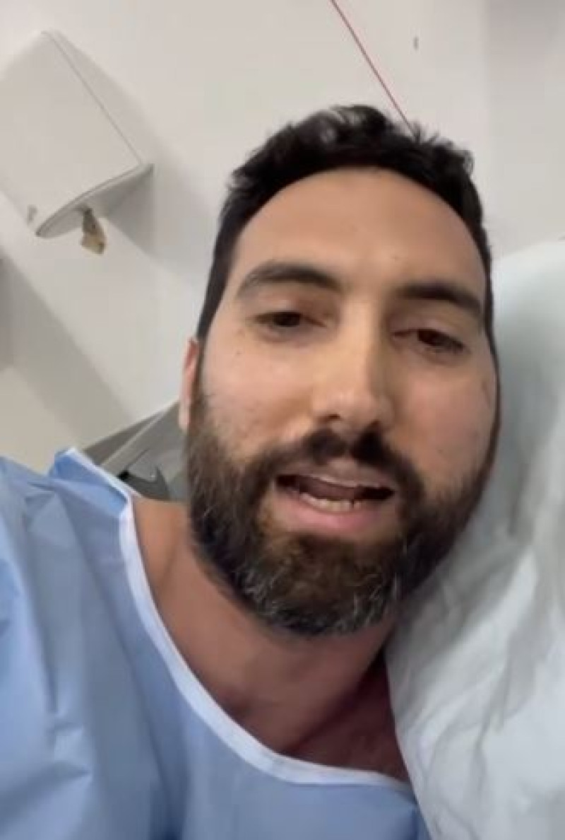 Karim Abu Naba en el hospital. Captura de video