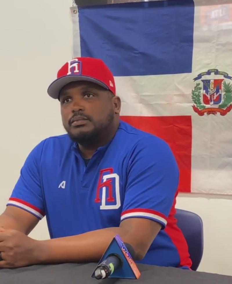El dirigente del conjunto dominicano en el Clásico Mundial de Béisbol, Rodney Linares. Foto: captura.