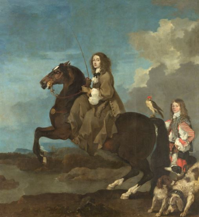 Cristina de Suecia a caballo. Sébastien Bourdon 1653  1654 Museo Nacional del Prado
