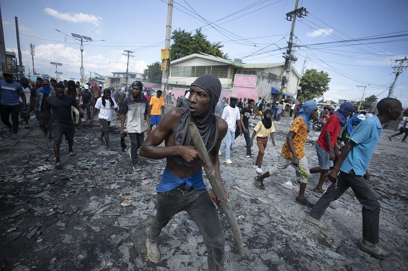 Fotografía de archivo de bandas criminales en Haití