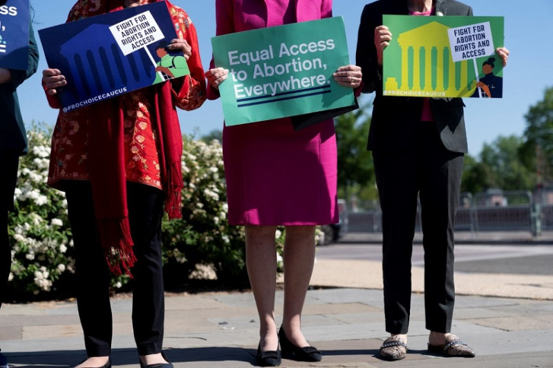 Manifestantes pro aborto en Estados Unidos