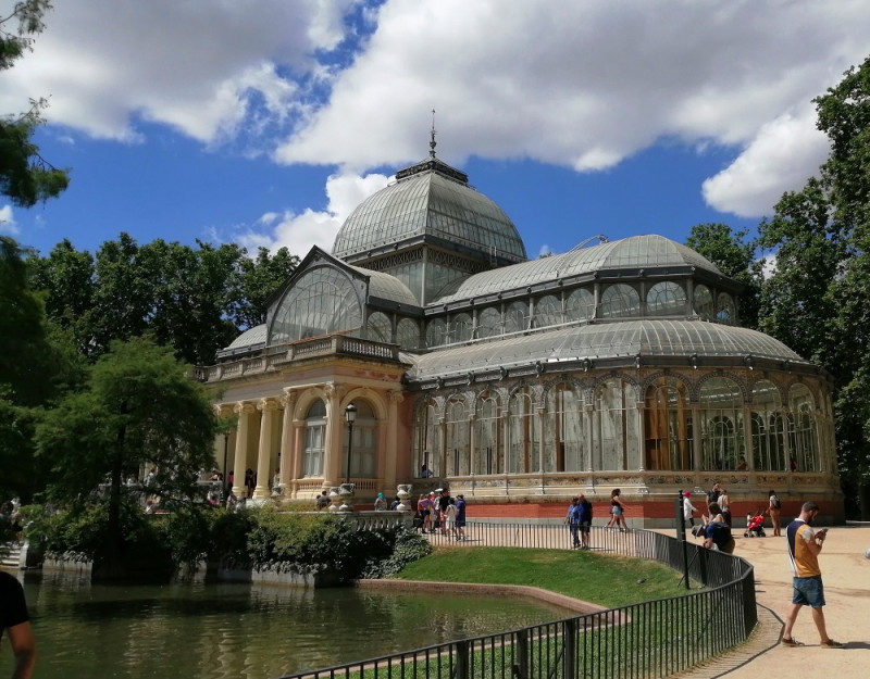 Palacio de Cristal en el Parque El Retiro.