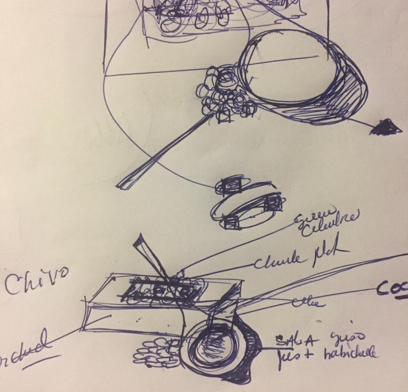 La idea inicial, cuya presentación se boceta en papel, se transforma en el proceso.