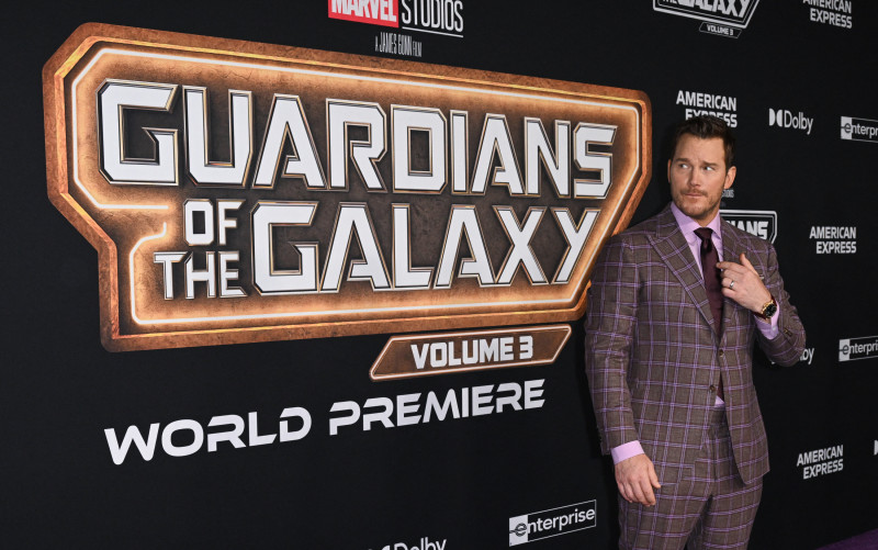 Actor Chris Pratt  de "Guardianes de la Galaxia Vol. 3".