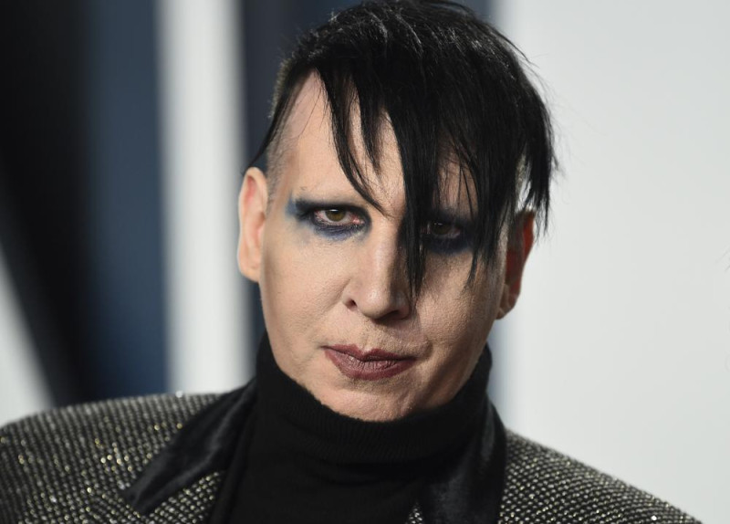 Marilyn Manson en la fiesta de los Oscar de Vanity Fair, el 9 de febrero de 2020, en Beverly Hills, California