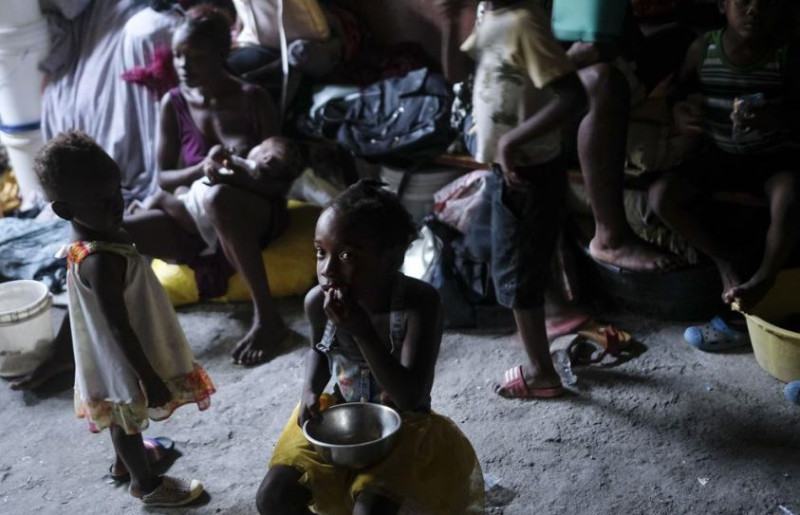 Niños haitianos en condiciones de vulnerabilidad.