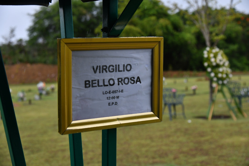 Sepultan restos de Virgilio Bella Rosa en Puerta del Cielo.