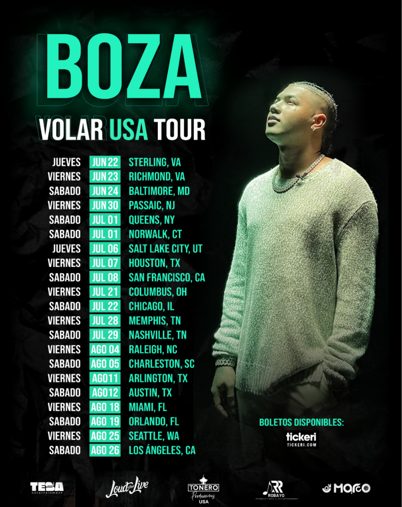 Agenda de conciertos de Boza en Estados Unidos