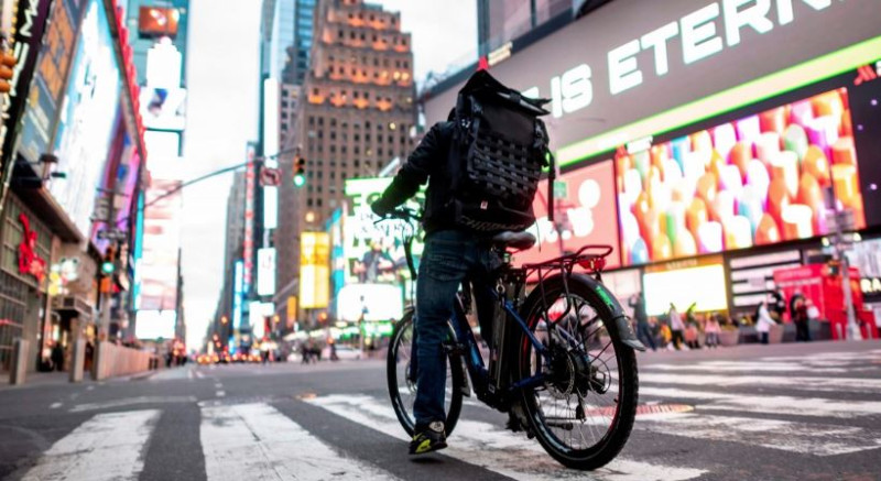 Ciclista en Nueva York