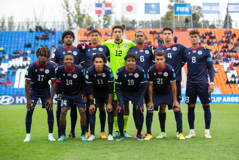 Integrantes de la selección dominicana de fútbol que participó en el Mundial Sub-20.