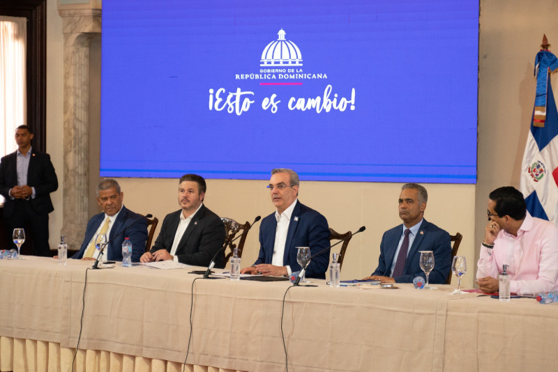 El presidente Luis Abinader habló en una rueda de prensa en el Palacio Nacional.